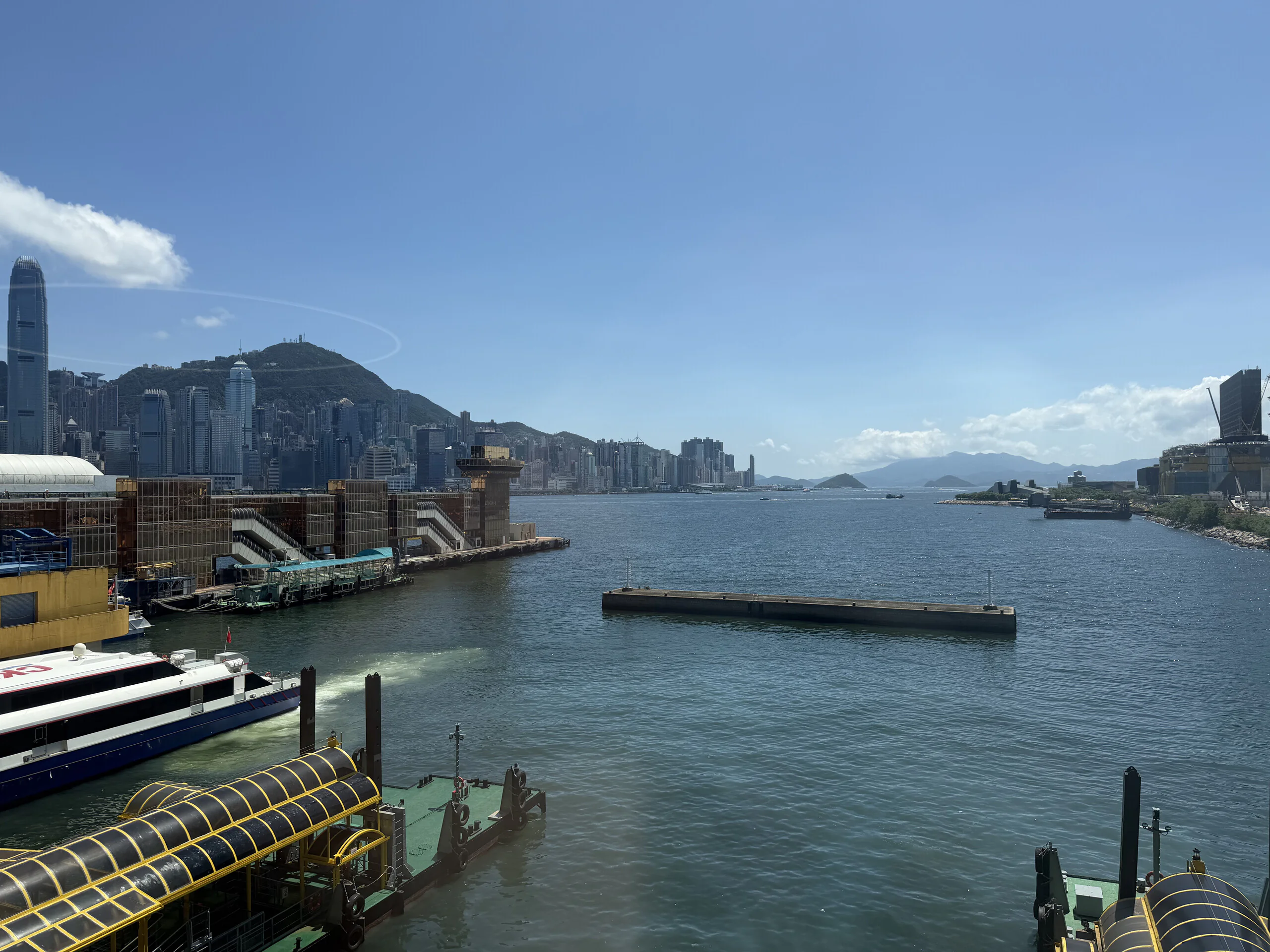 Daytime Victoria Harbour view from the PASSTO BULLION China Hong Kong City store
