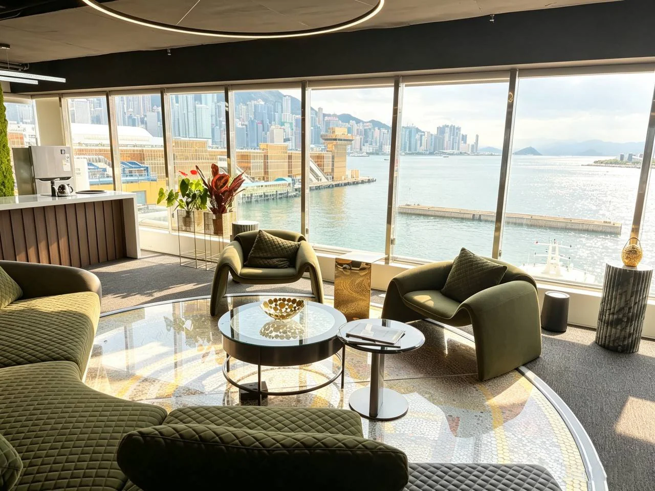 PASSTO BULLION VIP consultation lounge beside harbour-facing windows